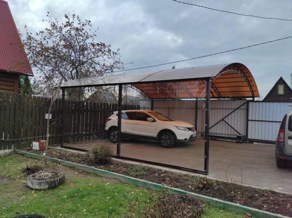 Прозрачные шторы ПВХ для навеса под автомобиль в Высоковске